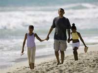 Obama with daughters
