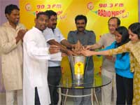 Yograj Bhatt, Mano Murthy & Rockline Venkatesh at Radio Mirchi's Bucket Ganesha celebrations Yograj Bhatt, Mano Murthy & Rockline Venkatesh at Radio Mirchi's Bucket Ganesha celebrations