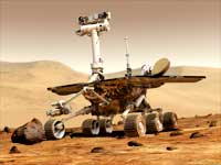 Satellite on the mars surface Satellite on the mars surface
