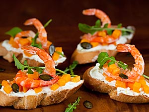 Shrimp Bruschettas: V Day Special Dinner Shrimp Bruschettas: V Day Special Dinner