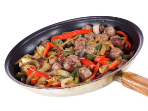 Sausage Pepper Platter For Breakfast