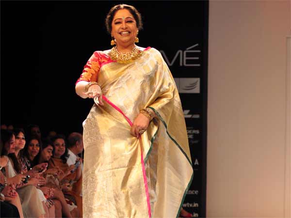 Kirron Kher In Kanjeevaram Saree Kirron Kher In Kanjeevaram Saree