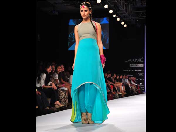 Assymetrical Aqua Kurti Assymetrical Aqua Kurti