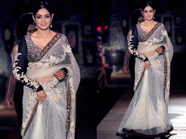 Sridevi In Sabyasachi Mukherjee's Show Sridevi In Sabyasachi Mukherjee's Show