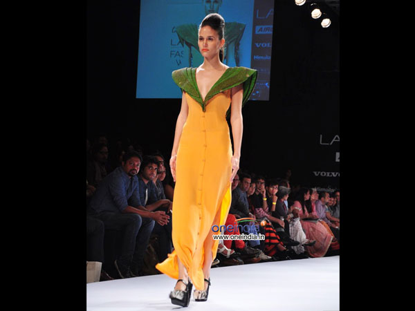 The Yellow & Green Party Wear The Yellow & Green Party Wear