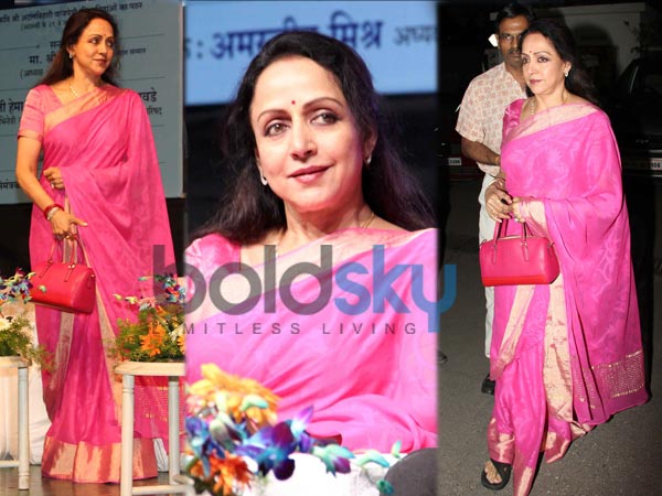 Hema Malini In Pink Kanjeevaram Saree Hema Malini In Pink Kanjeevaram Saree