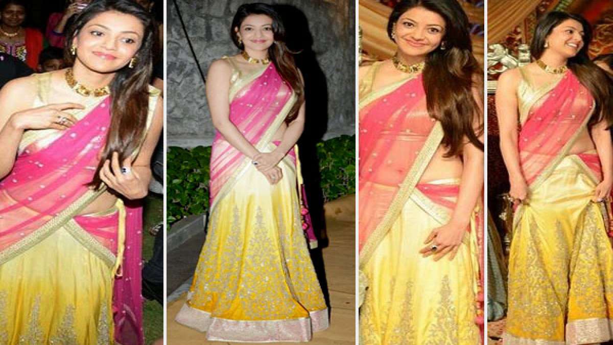 Kajal Aggarwal Sizzles In Pink Lehenga - Boldsky.com