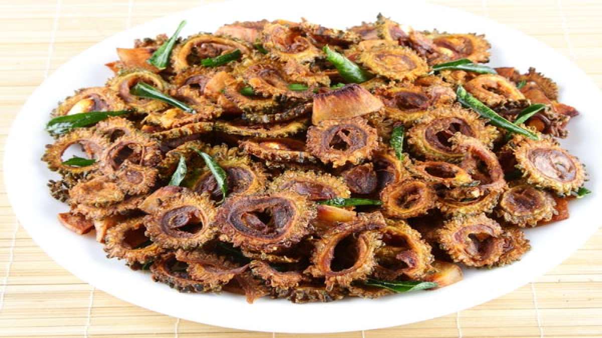 Crispy Karela Fry Recipe With Coconut