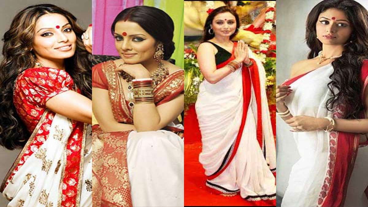 bengali traditional look for durga puja