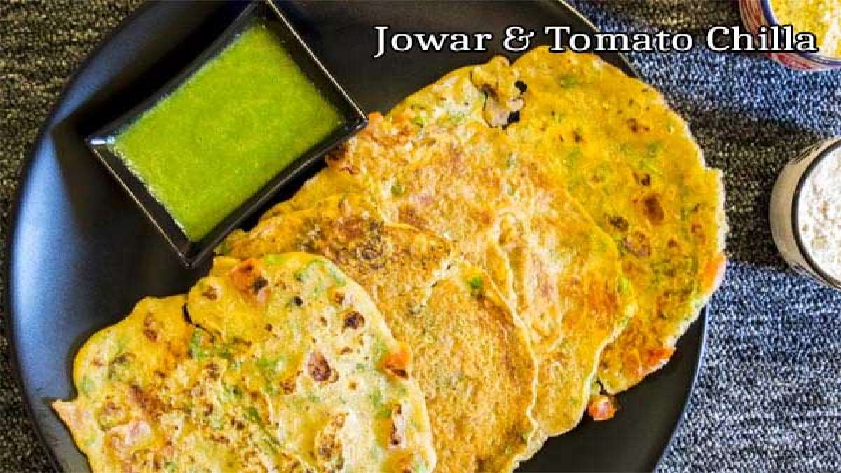 Jowar Tomato Chilla Recipe How To Prepare Millet Flour Tomato Chilla