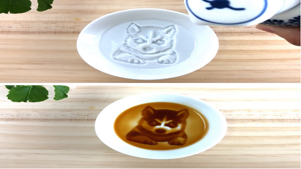These Plates Come Alive With 'Hidden' Paintings After You Pour Soy