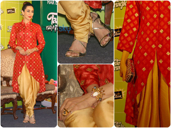 Karisma Kapoor Looks Red Hot In Swati Vijaivargie 