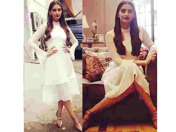 Sonam Kapoor Looks Like A Dove At Vogue India Chat Show Boldsky Com sonam kapoor looks like a dove at vogue