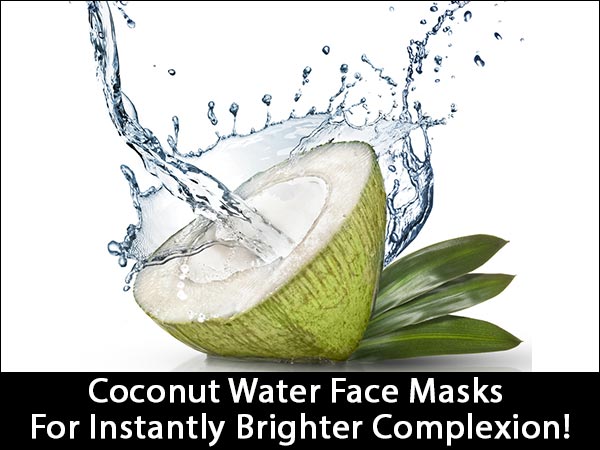 applying coconut water on face