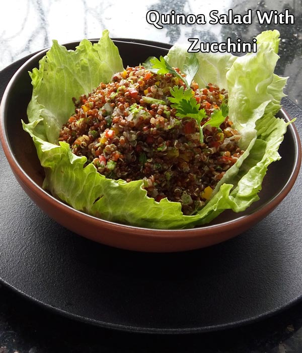 Quinoa Salad With Zucchini Hummus