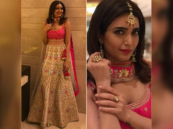 Karishma Tanna Stunned All At A Wedding Ceremony Boldsky