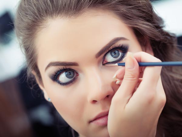 Black Dress Bold Makeup