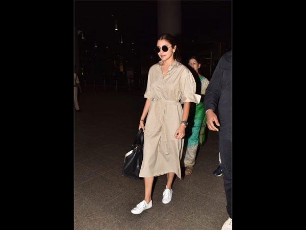 Anushka Sharma Spotted In A Shirt Dress 