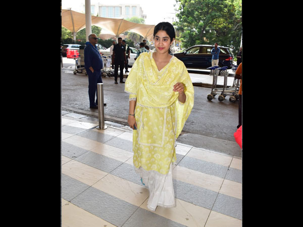 Janhvi Kapoor Spotted In A Yellow Suit