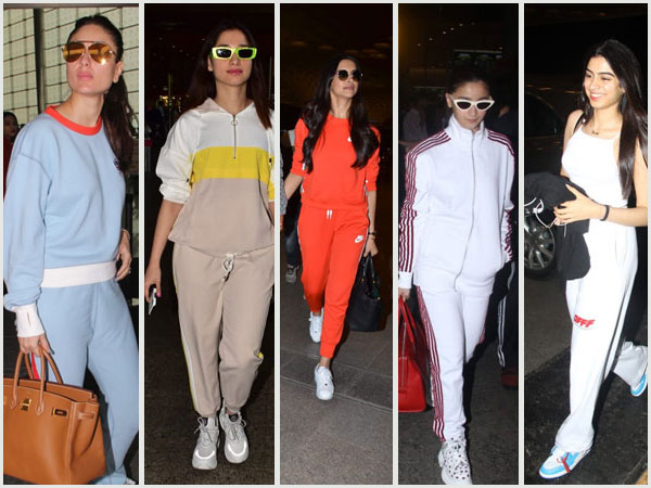 Deepika Padukone Chooses A Comfy Yellow & Blue Adidas Airport Look