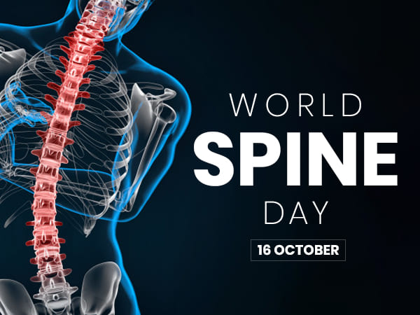 World spine day slogan picture