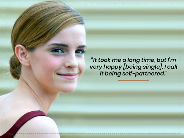 Self Partnered Not Single Emma Watson Coins A New Term