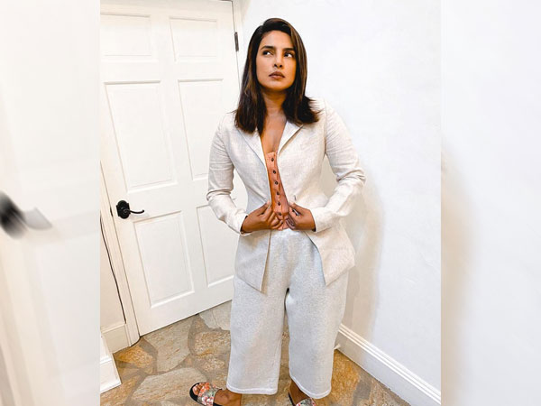 Priyanka Chopra In A White Pantsuit Priyanka Chopra In A White Pantsuit