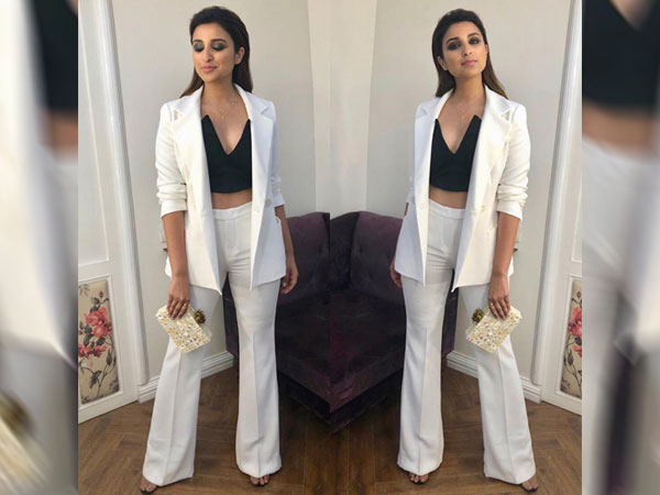 Parineeti Chopra In A White Pantsuit Parineeti Chopra In A White Pantsuit