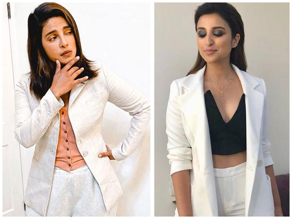 Chopra Sisters In White Pantsuit Chopra Sisters In White Pantsuit