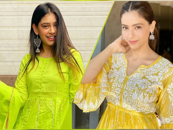 yellow ethnic dress for haldi