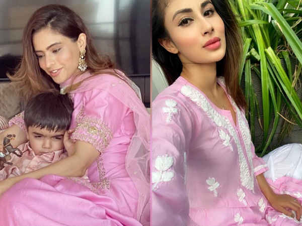 Aamna Sharif And Mouni Roy’s Pink Suit Aamna Sharif And Mouni Roy’s Pink Suit