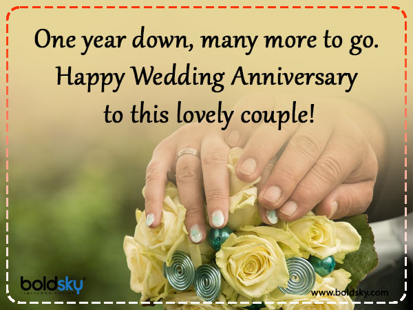 1st anniversary wishes for couple