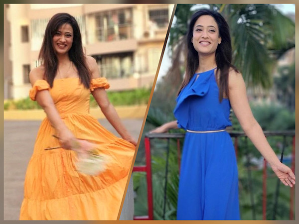 Shweta Tiwari In Blue And Yellow Dresses Shweta Tiwari In Blue And Yellow Dresses
