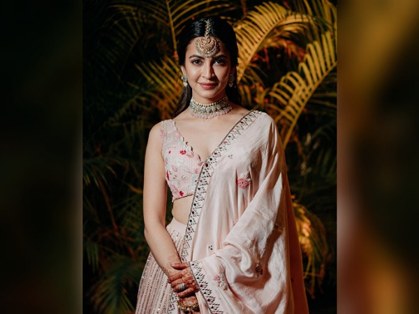 Kriti Kharbanda In A Pastel Pink Lehenga Kriti Kharbanda In A Pastel Pink Lehenga