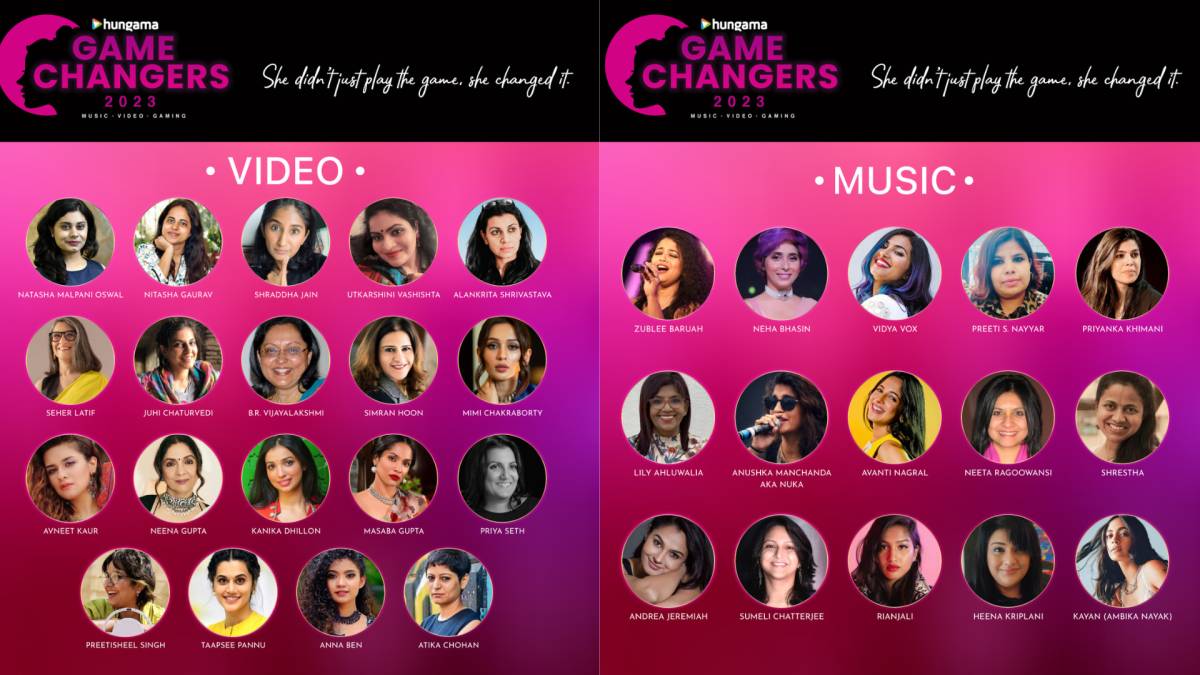Hungama Digital Announces The List Of 50 Women Game Changers 2023