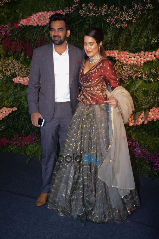 Indian Cricketers At Virat Kohli And Anushka Sharma Mumbai Wedding